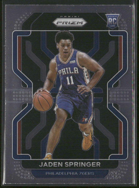Jaden Springer 2021-22 Panini Prizm #317 RC Philadelphia 76ers