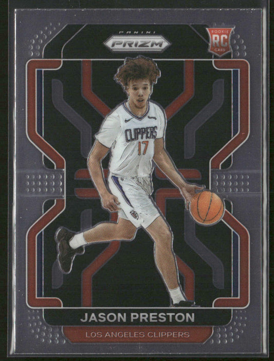 Jason Preston 2021-22 Panini Prizm #327 RC Los Angeles Clippers front