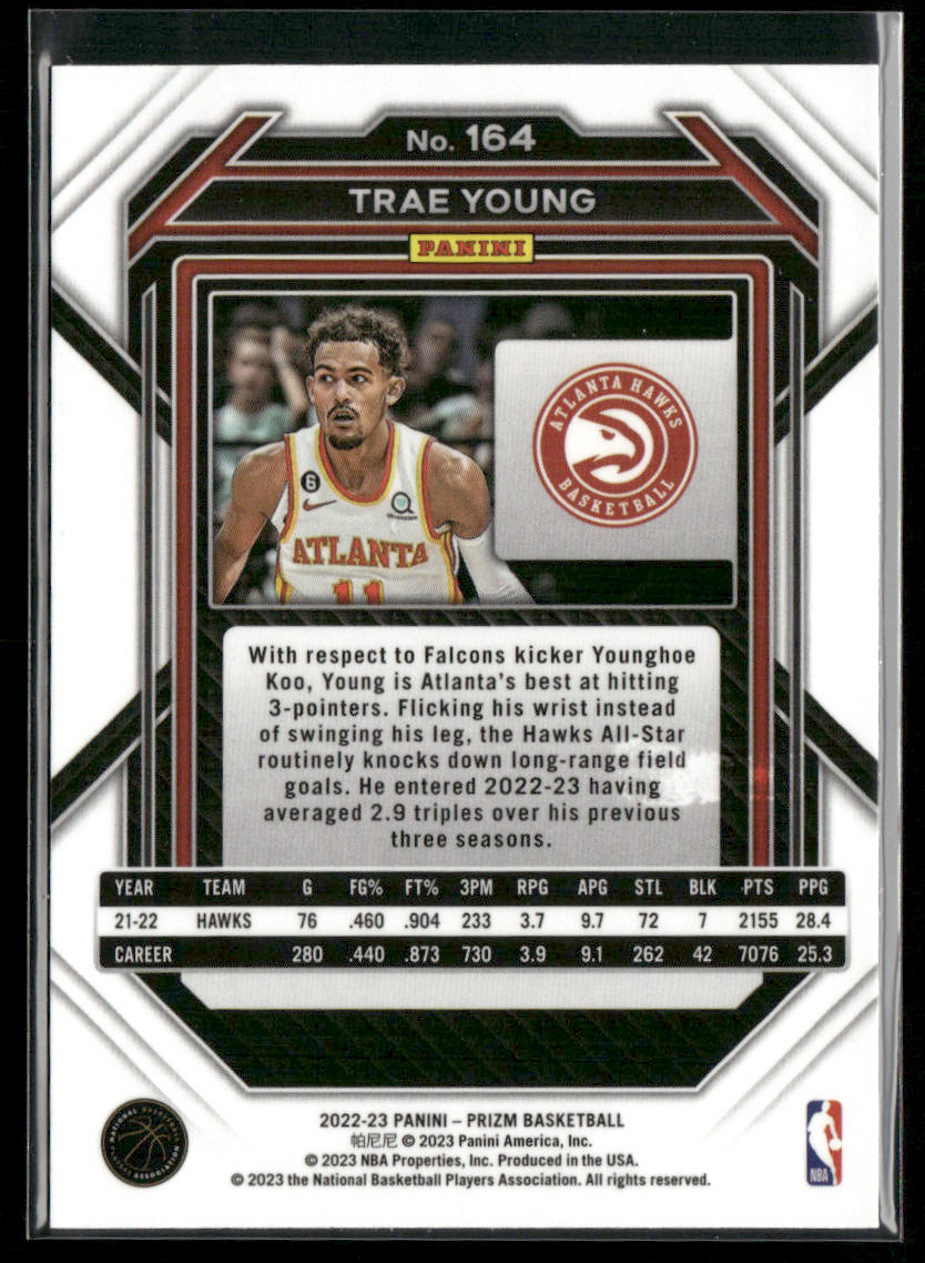 Trae Young 2022-23 Panini Prizm #164 Atlanta Hawks