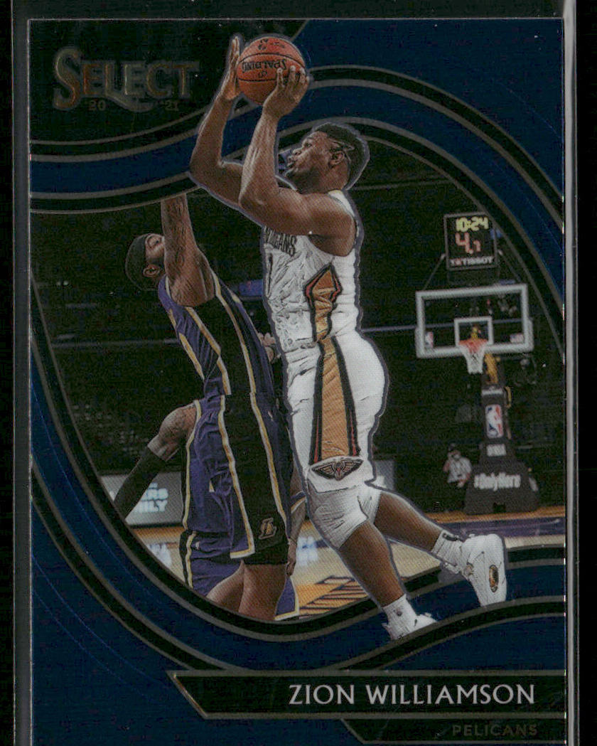 Zion Williamson 2020-21 Panini Select Blue #213 New Orleans Pelicans