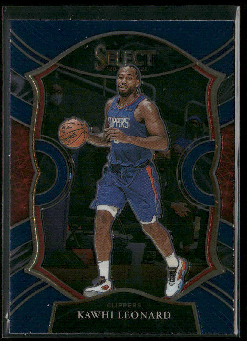 Kawhi Leonard 2020-21 Panini Select Blue #37 Los Angeles Clippers