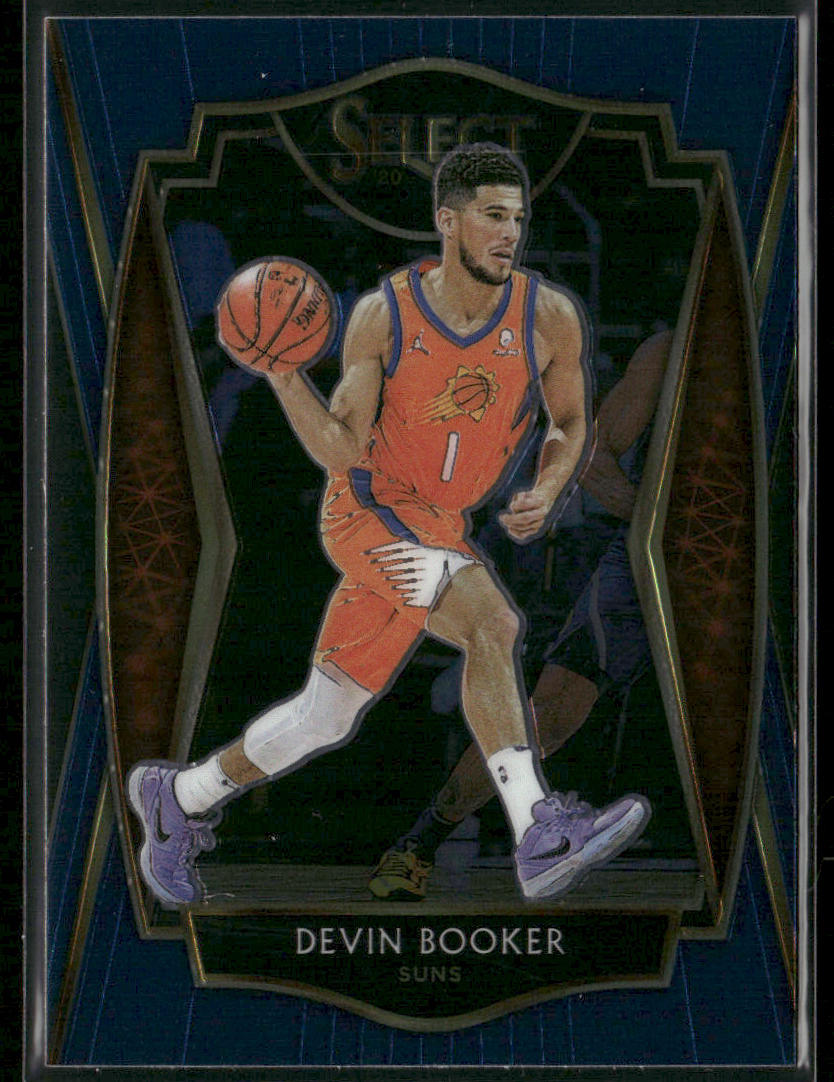 Devin Booker 2020-21 Panini Select Blue #121 Phoenix Suns