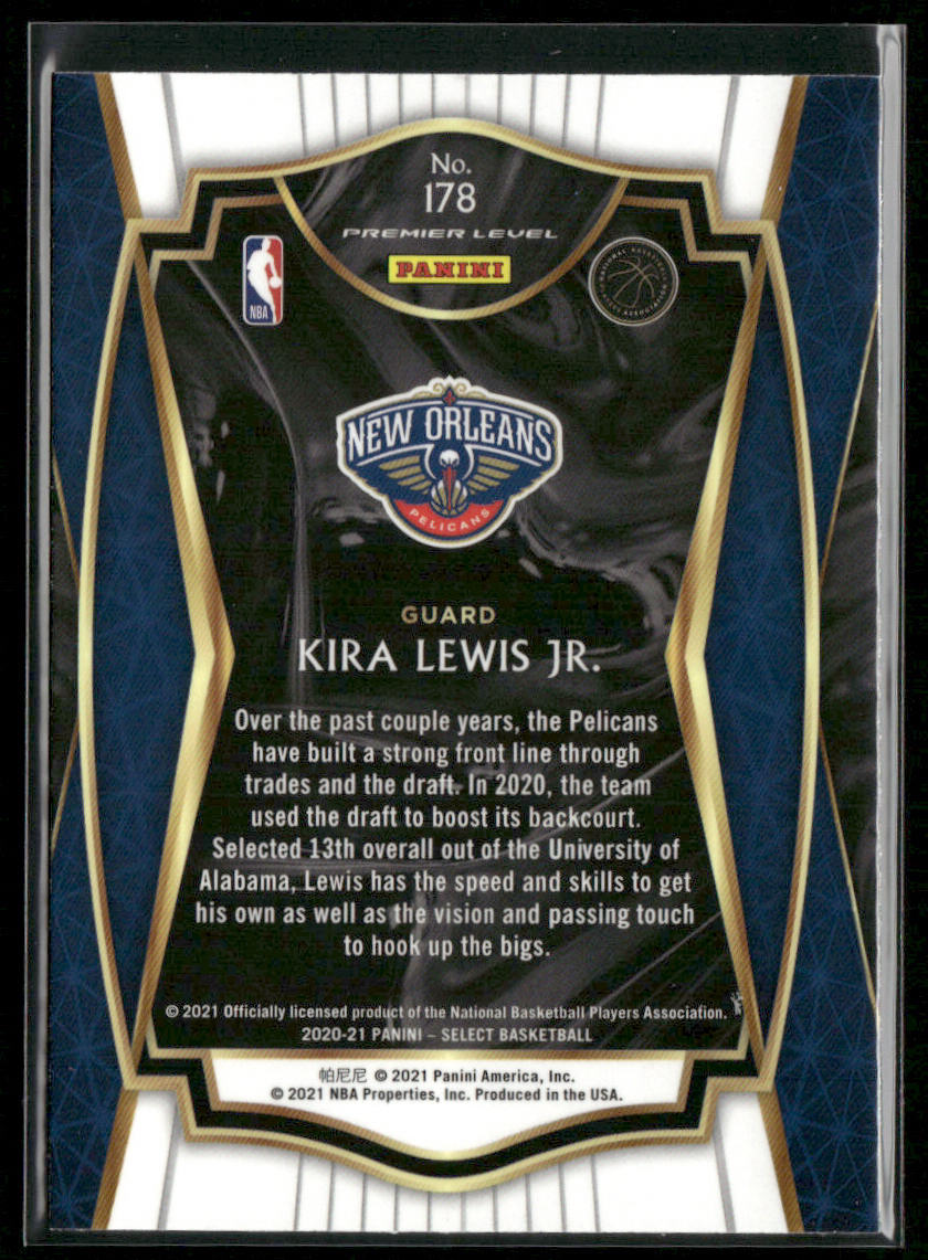 Kira Lewis Jr. 2020-21 Panini Select Blue #178 RC New Orleans Pelicans
