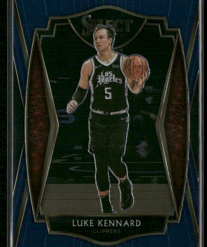 Luke Kennard 2020-21 Panini Select Blue #159 Los Angeles Clippers