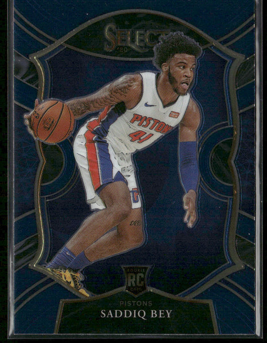 Saddiq Bey 2020-21 Panini Select Blue #79 RC Detroit Pistons