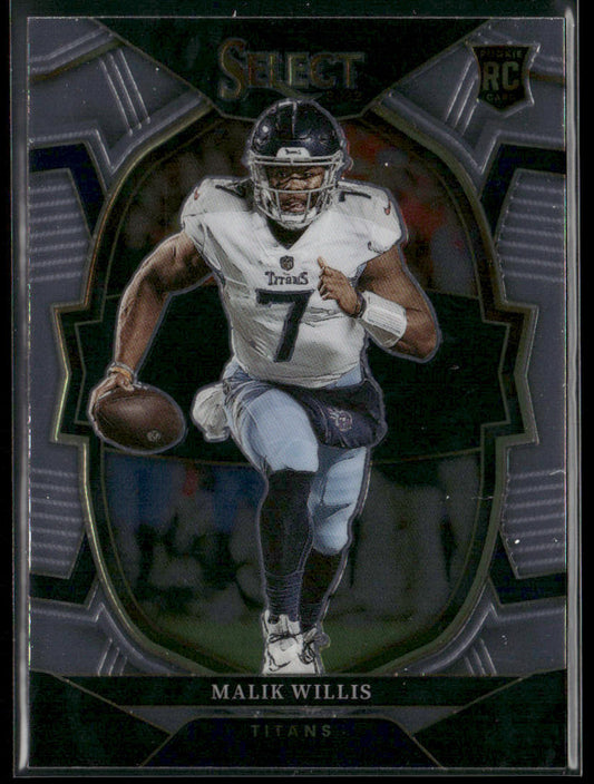 Malik Willis 2022 Panini Select #38 RC Tennessee Titans
