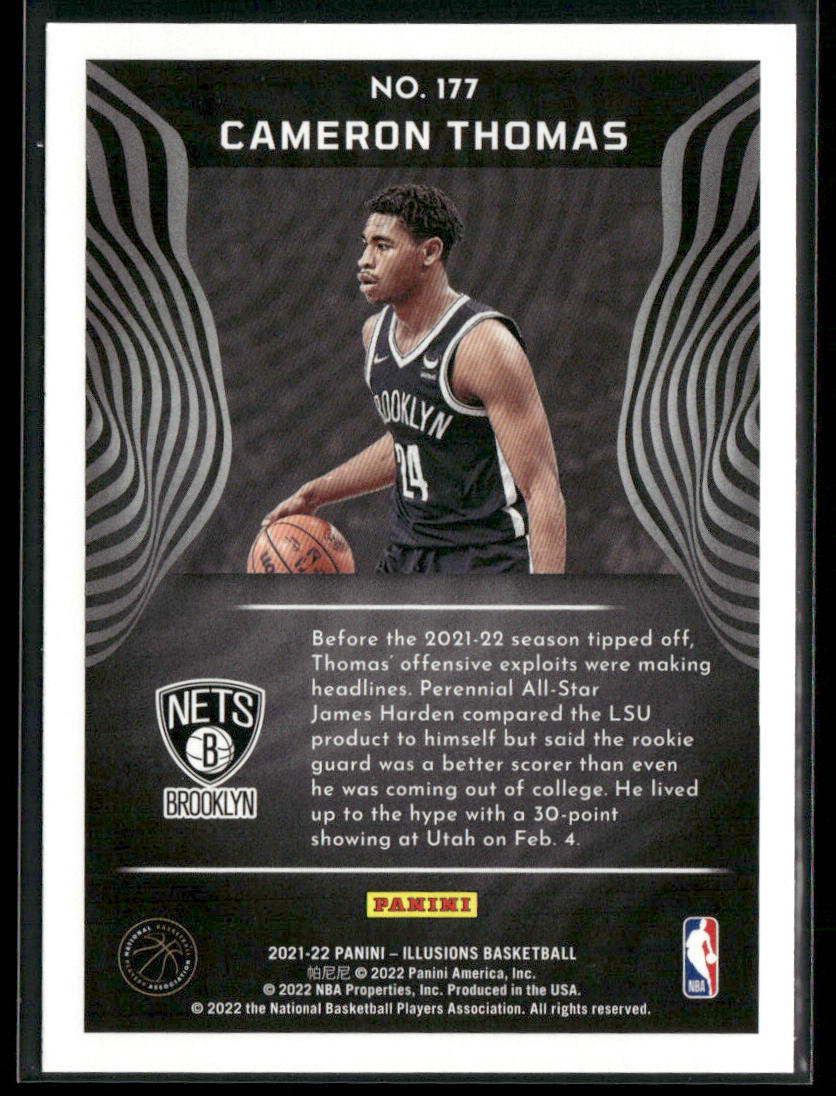 Cameron Thomas 2021-22 Panini Illusions #177 RC Brooklyn Nets