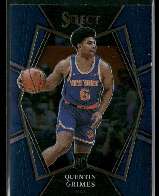 Quentin Grimes 2021-22 Panini Select Blue Prizms #159 RC New York Knicks