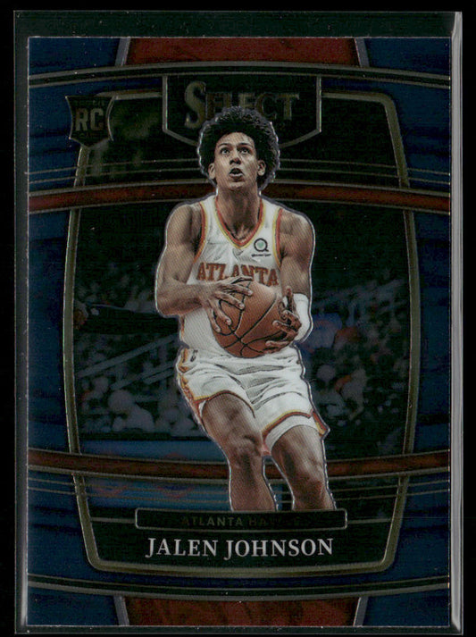 Jalen Johnson 2021-22 Panini Select Blue Prizms #17 RC Atlanta Hawks