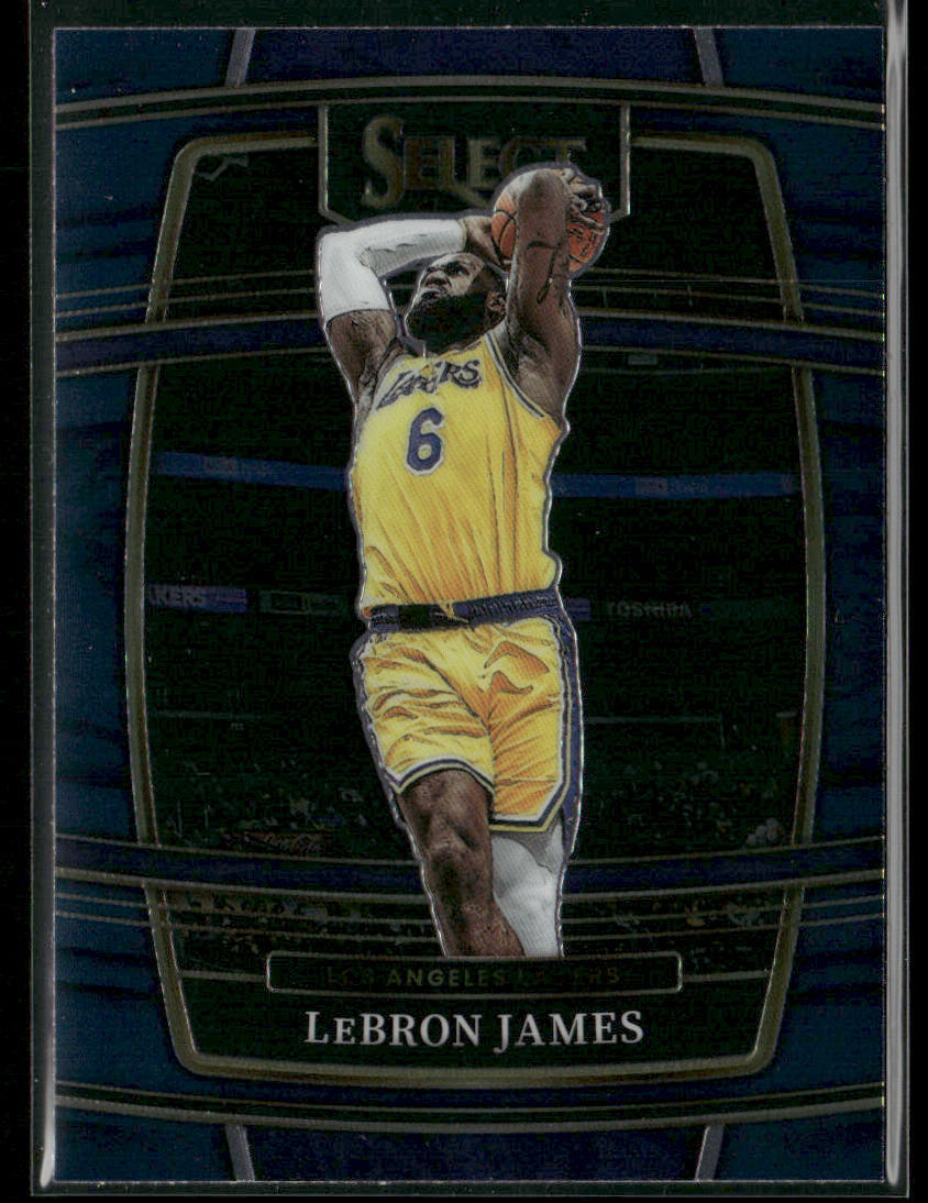 LeBron James 2021-22 Panini Select Blue (Retail Base) #100 Los Angeles Lakers
