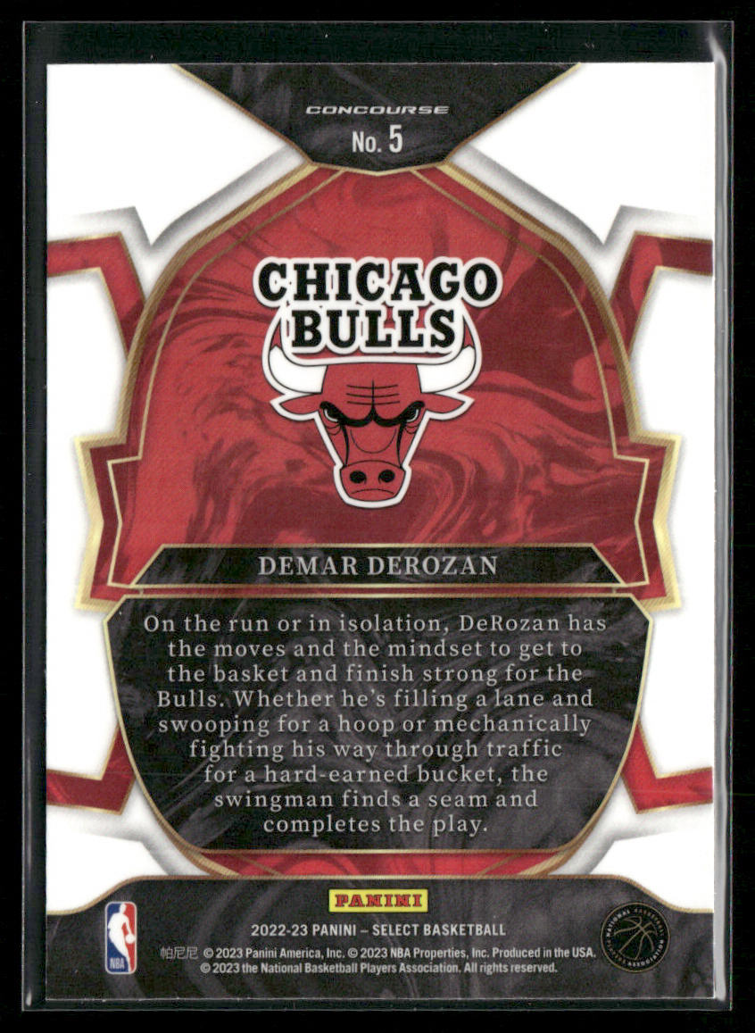 DeMar DeRozan 2022-23 Panini Select Blue (Retail Base) #5 Chicago Bulls