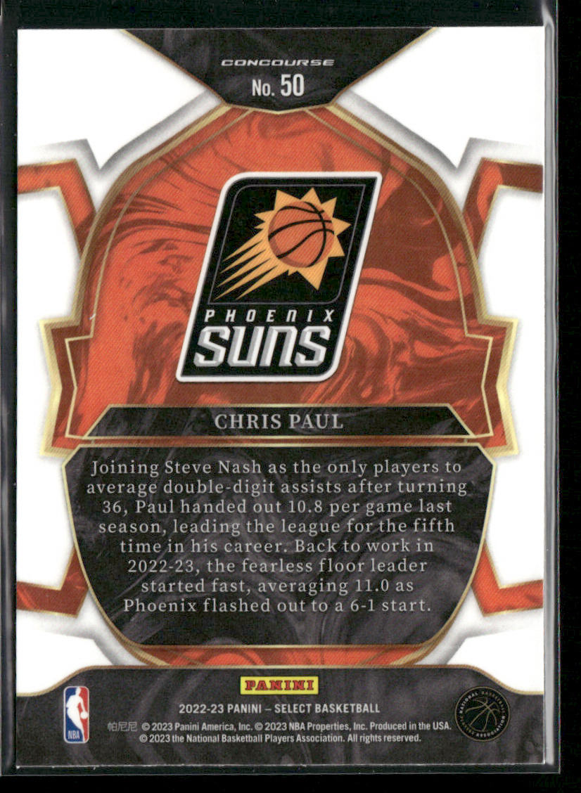 Chris Paul 2022-23 Panini Select Blue (Retail Base) #50 Phoenix Suns