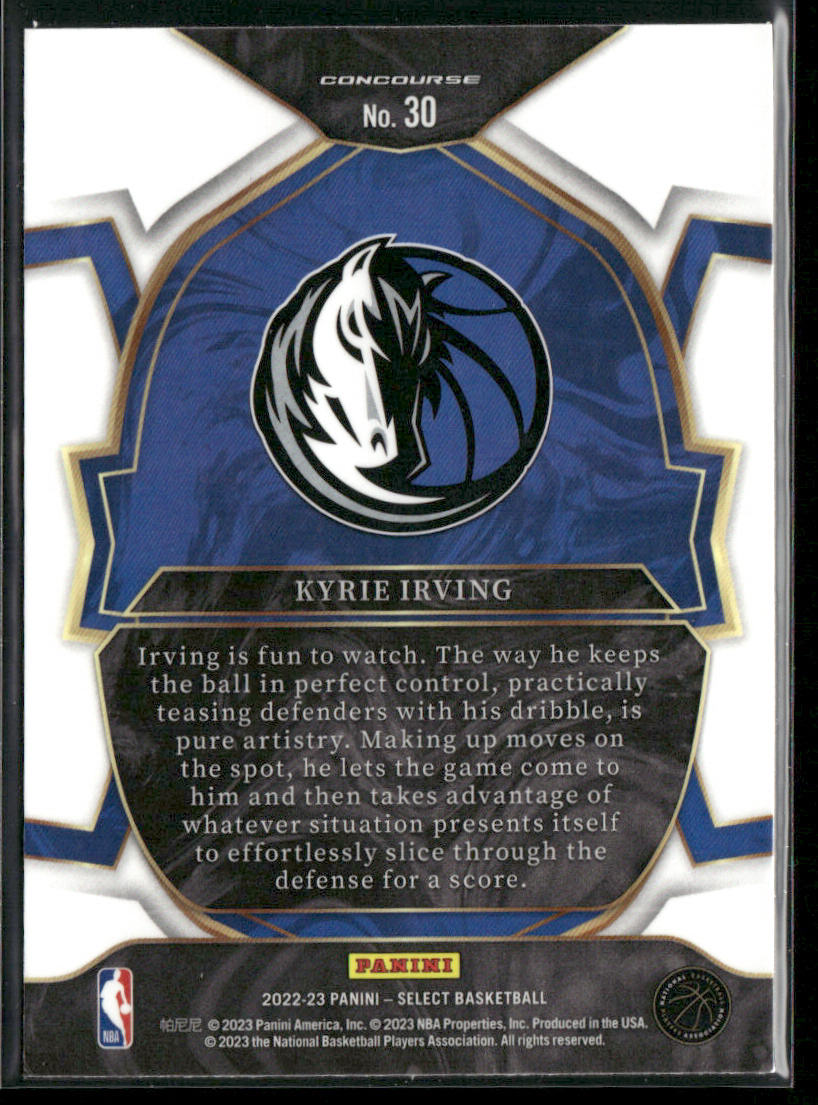 Kyrie Irving 2022-23 Panini Select Blue (Retail Base) #30 Dallas Mavericks