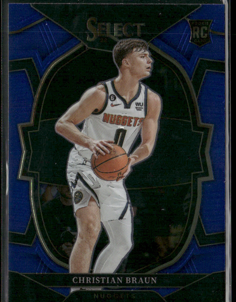 Christian Braun 2022-23 Panini Select Blue (Retail Base) #85 RC Denver Nuggets