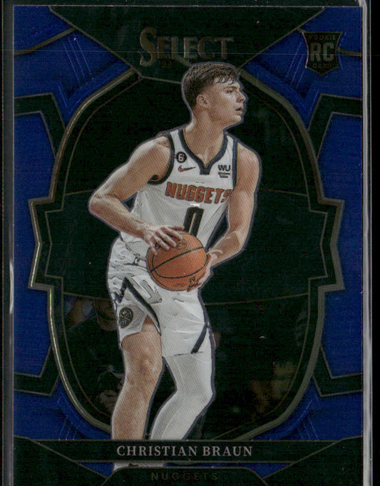 Christian Braun 2022-23 Panini Select Blue (Retail Base) #85 RC Denver Nuggets