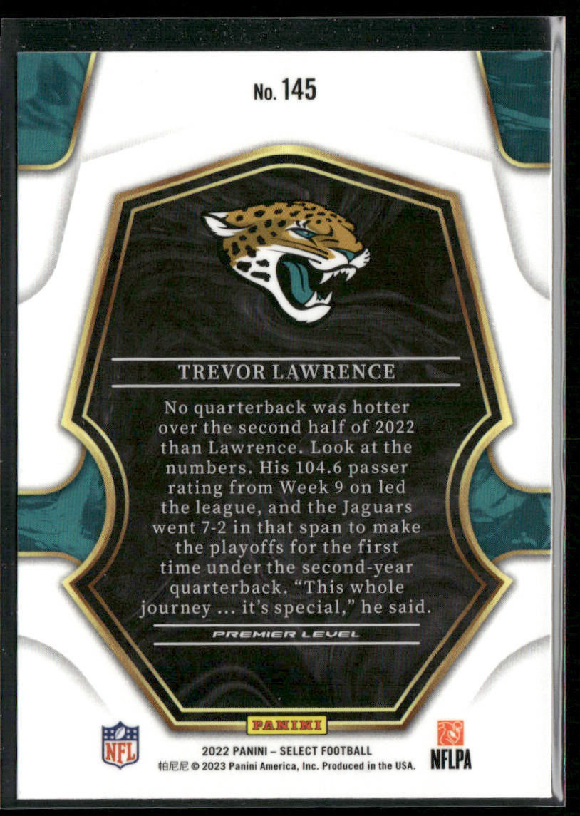 Trevor Lawrence 2022 Panini Select #145 Jacksonville Jaguars