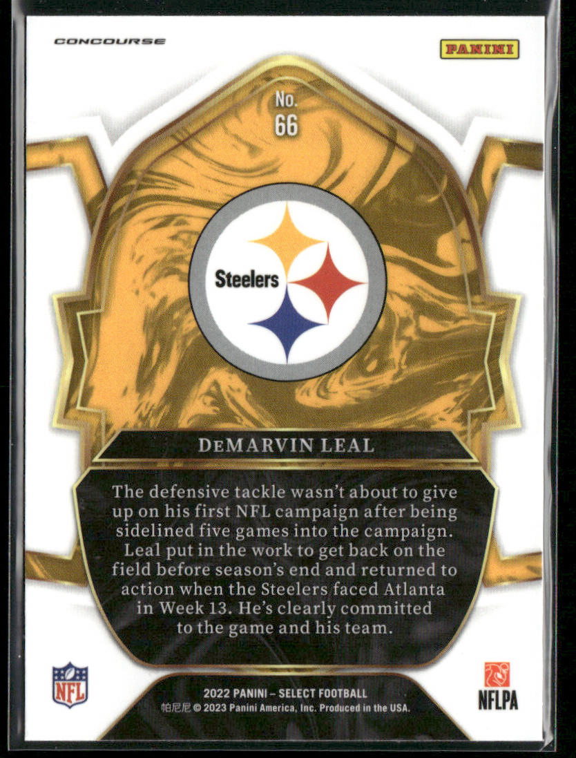 DeMarvin Leal 2022 Panini Select #66 RC Pittsburgh Steelers