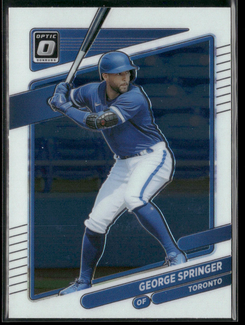 George Springer 2021 Donruss Optic #165 Toronto Blue Jays