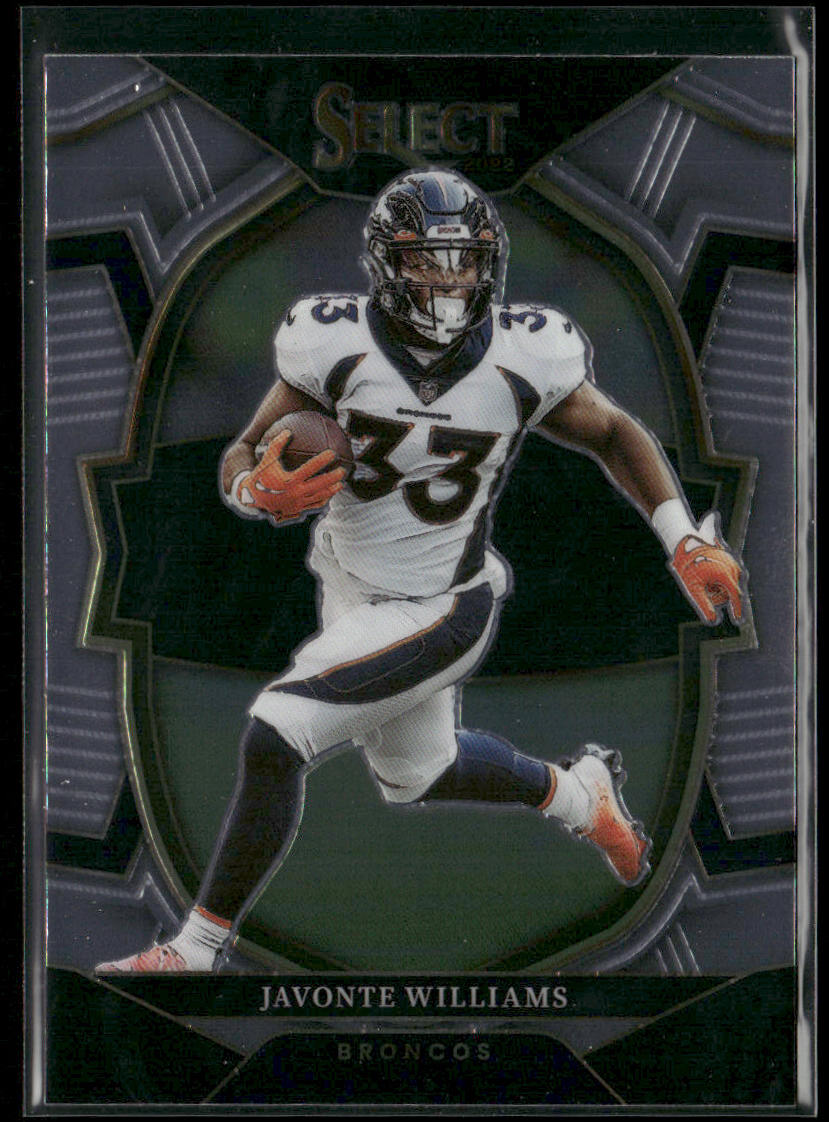 Javonte Williams 2022 Panini Select #24 Denver Broncos