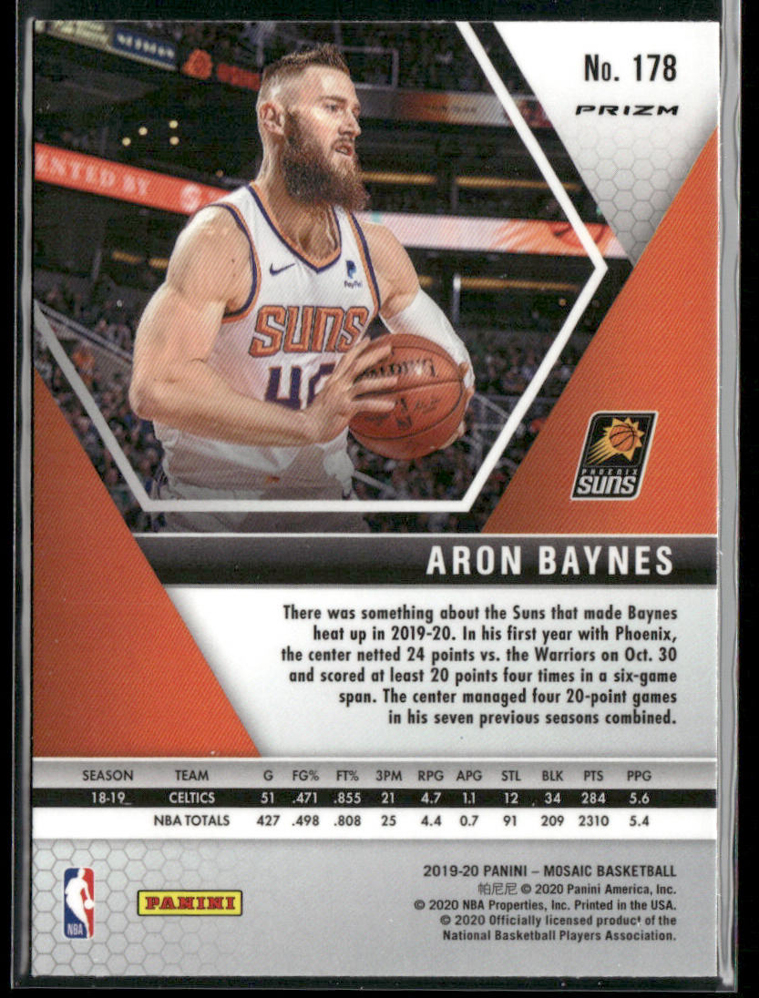 Aron Baynes 2019-20 Panini Mosaic Silver Prizm #178 Phoenix Suns