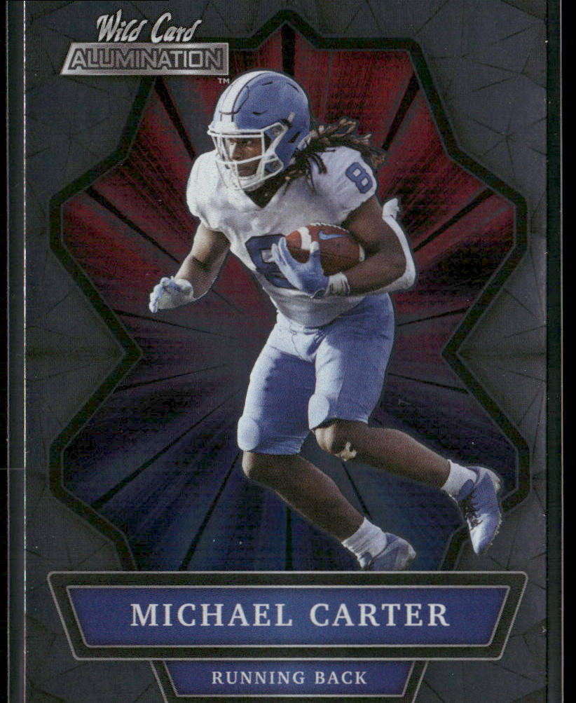 Michael Carter 2021 Wild Card Alumination #ABC-37 RC North Carolina Tar Heels front