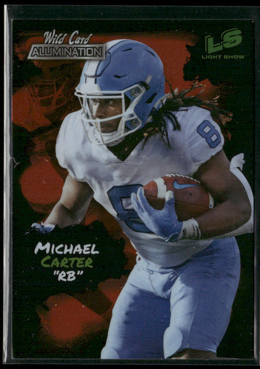 Michael Carter 2021 Wild Card Alumination Light Show Red #LS-40 Tar Heels