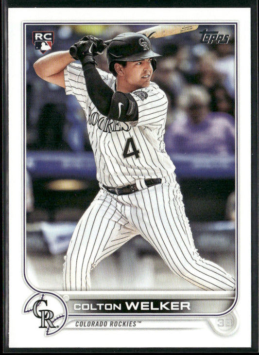 Colton Welker 2022 Topps #480 RC Colorado Rockies