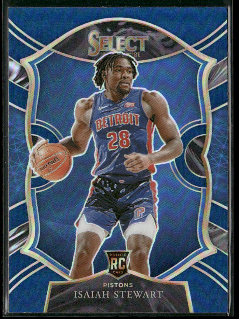 Isaiah Stewart 2020-21 Panini Select Blue Prizms #76 RC Detroit Pistons