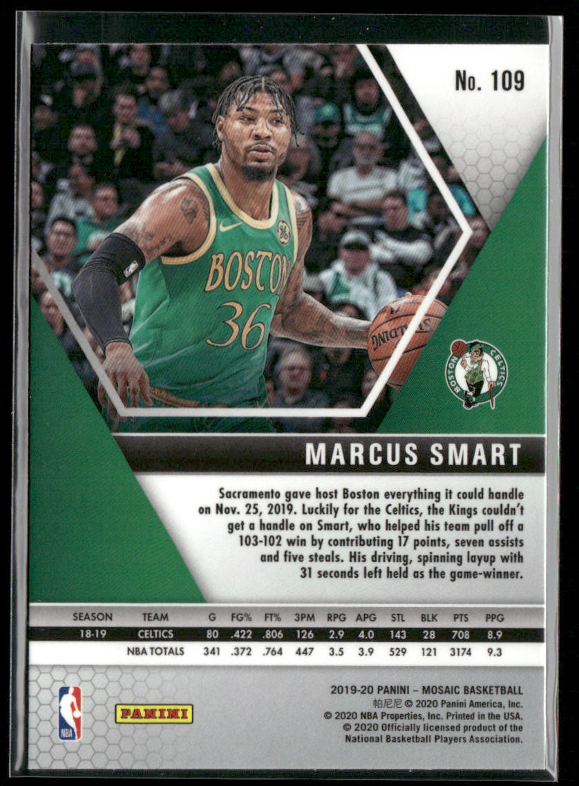 Marcus Smart 2019-20 Panini Mosaic #109 Boston Celtics