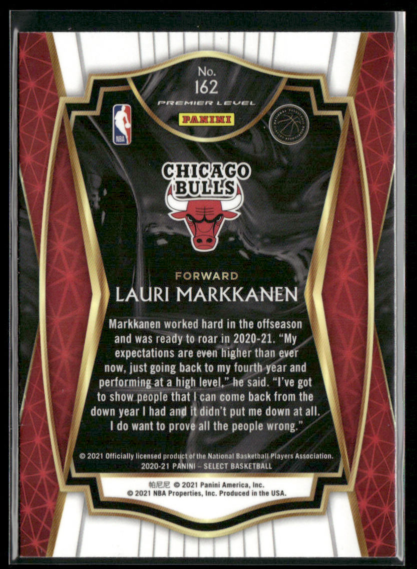 Lauri Markkanen 2020-21 Panini Select Blue #162 Chicago Bulls