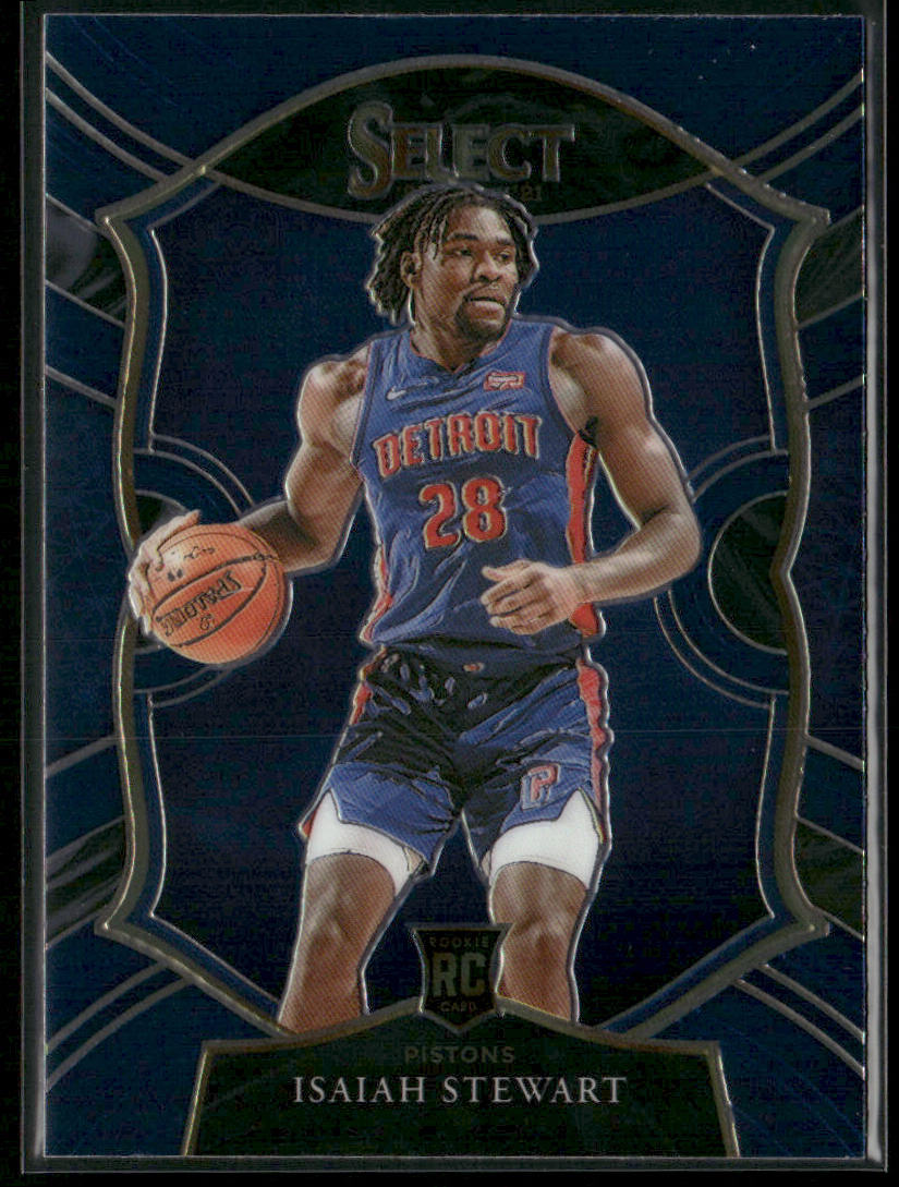 Isaiah Stewart 2020-21 Panini Select Blue #76 RC Detroit Pistons front