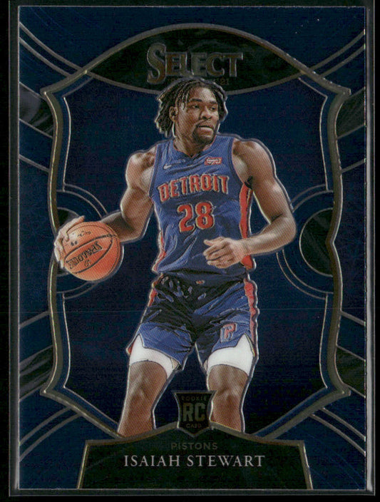 Isaiah Stewart 2020-21 Panini Select Blue #76 RC Detroit Pistons front