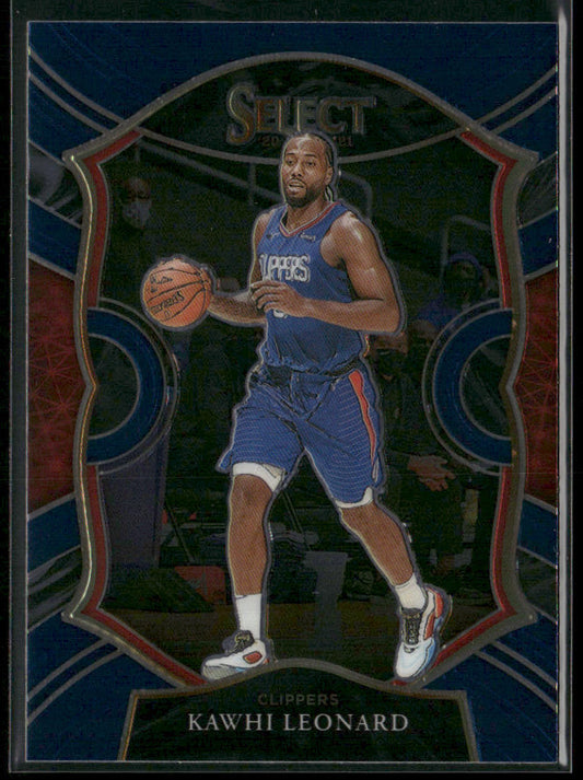 Kawhi Leonard 2020-21 Panini Select Blue #37 Los Angeles Clippers front