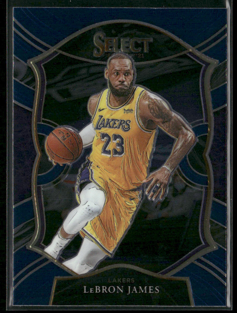 LeBron James 2020-21 Panini Select Blue #23 Los Angeles Lakers