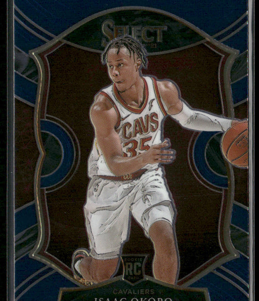 Isaac Okoro 2020-21 Panini Select Blue #65 RC Cleveland Cavaliers