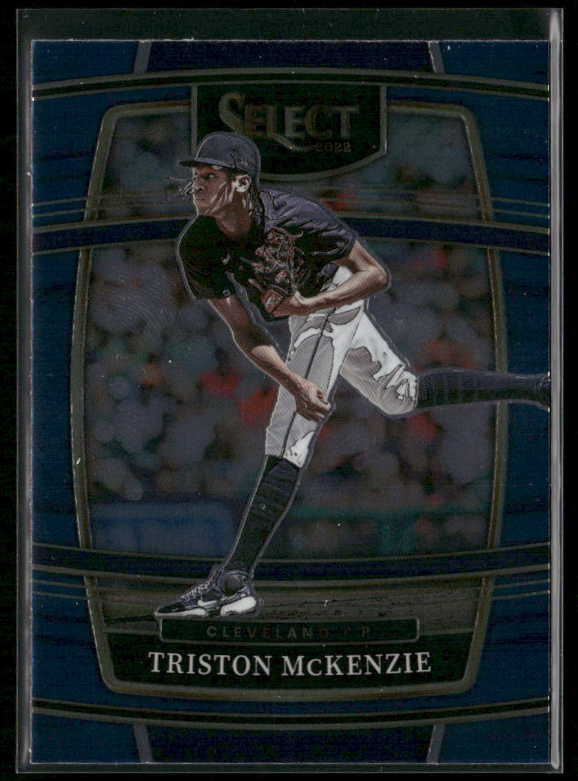 Triston McKenzie 2022 Panini Select Blue Retail Base #86 Cleveland Guardians