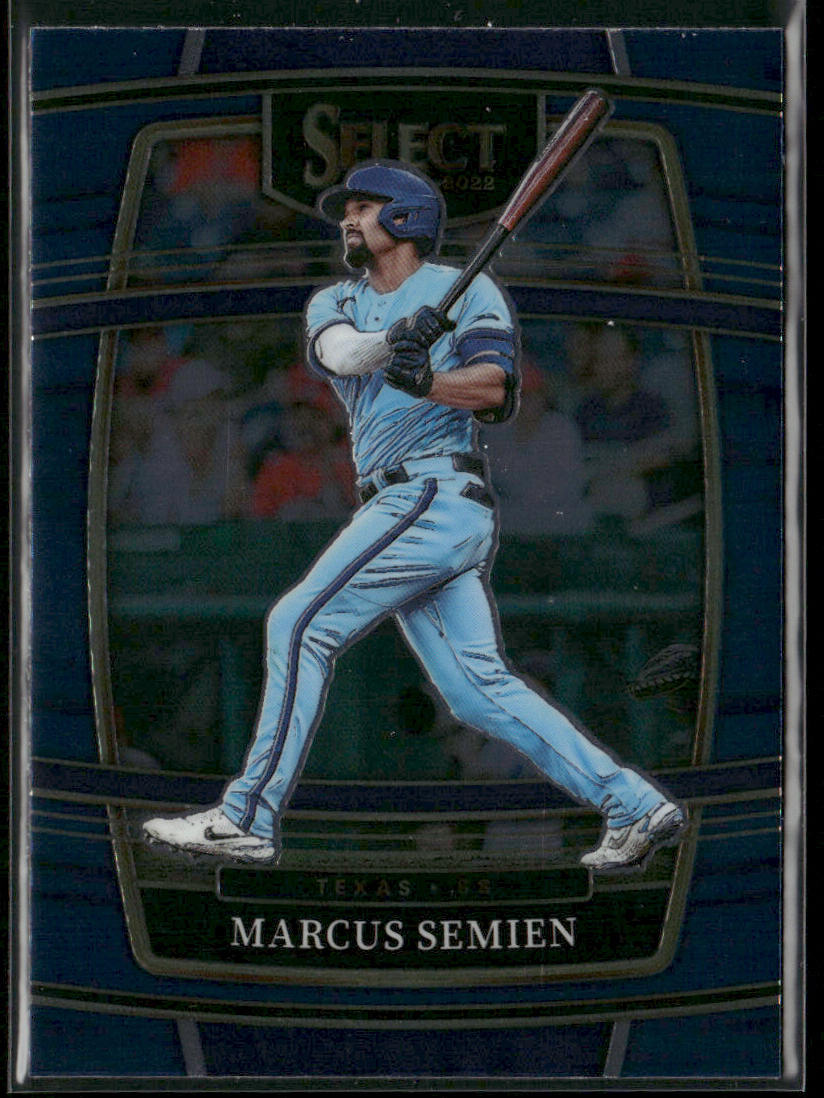Marcus Semien 2022 Panini Select Blue Retail Base #44 Texas Rangers