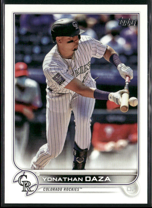 Yonathan Daza 2022 Topps #335 Colorado Rockies front