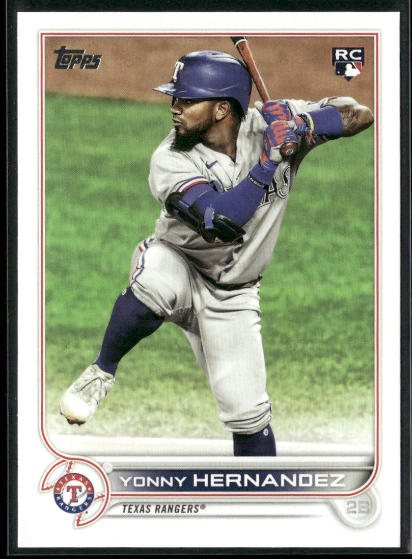 Yonny Hernandez 2022 Topps #363 RC Texas Rangers front