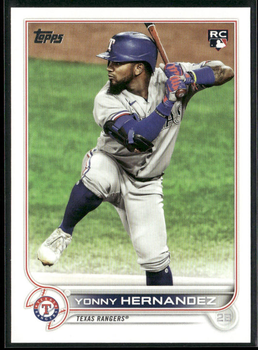Yonny Hernandez 2022 Topps #363 RC Texas Rangers front