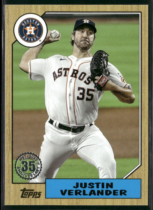 Justin Verlander 2022 Topps 1987 Baseball 35th Anniversary (Series Two) #87TB-16