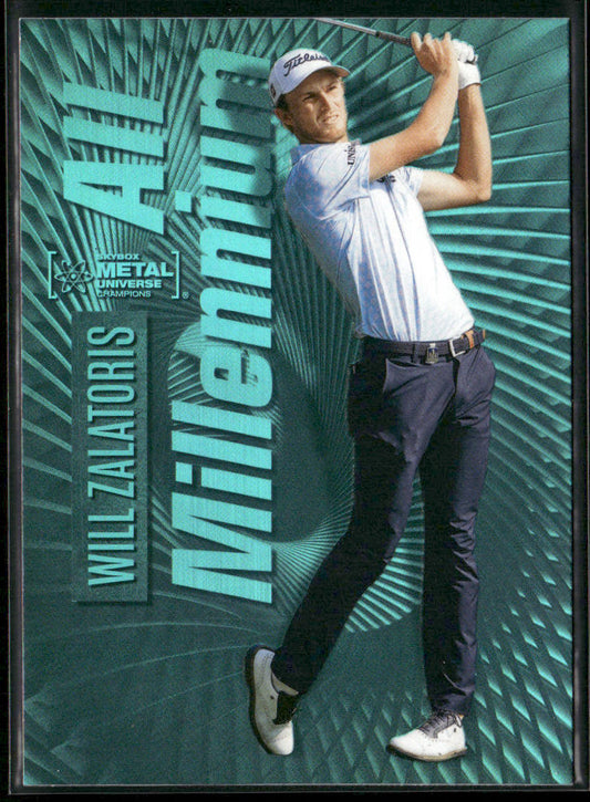 Will Zalatoris 2023 SkyBox Metal Universe Champions Aqua #107