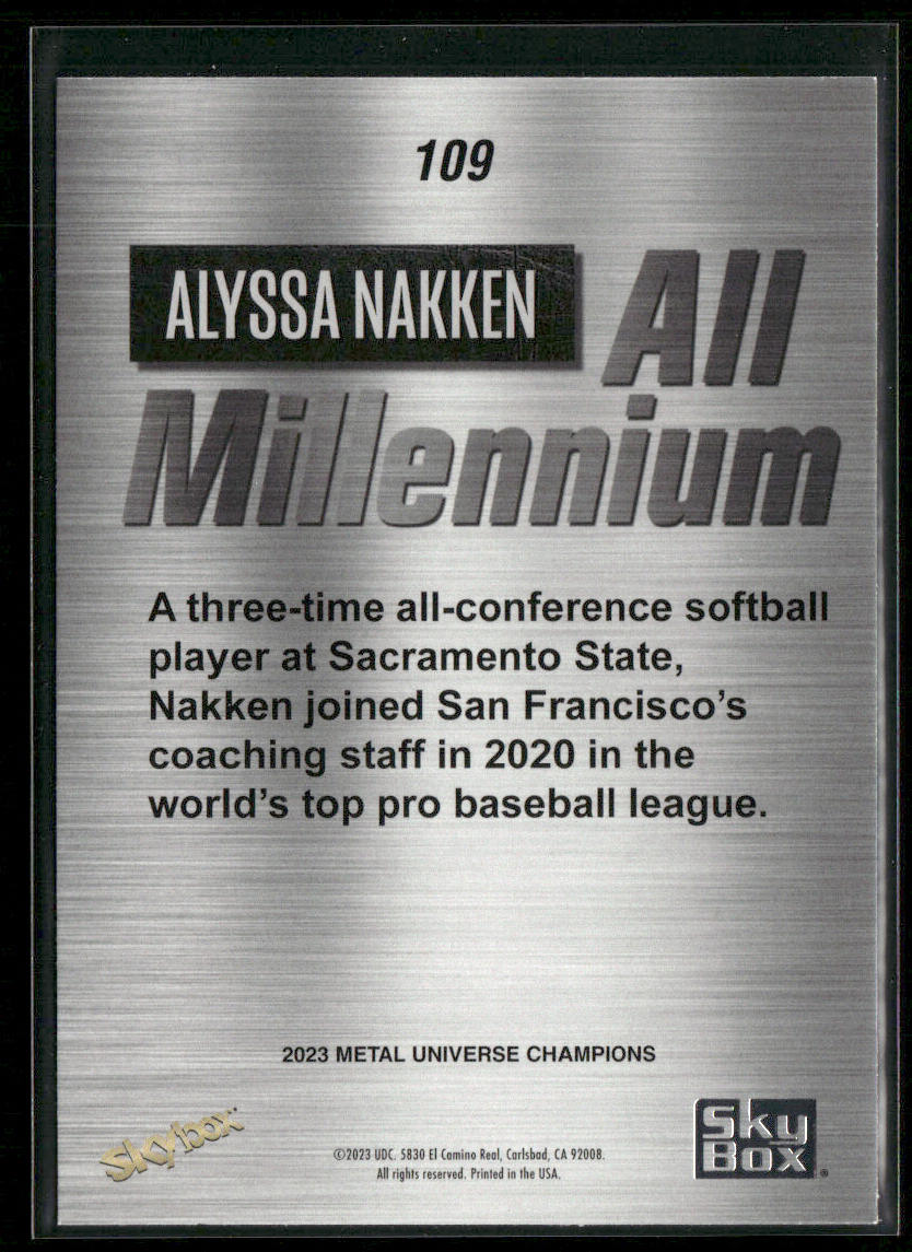Alyssa Nakken 2023 SkyBox Metal Universe Champions #109