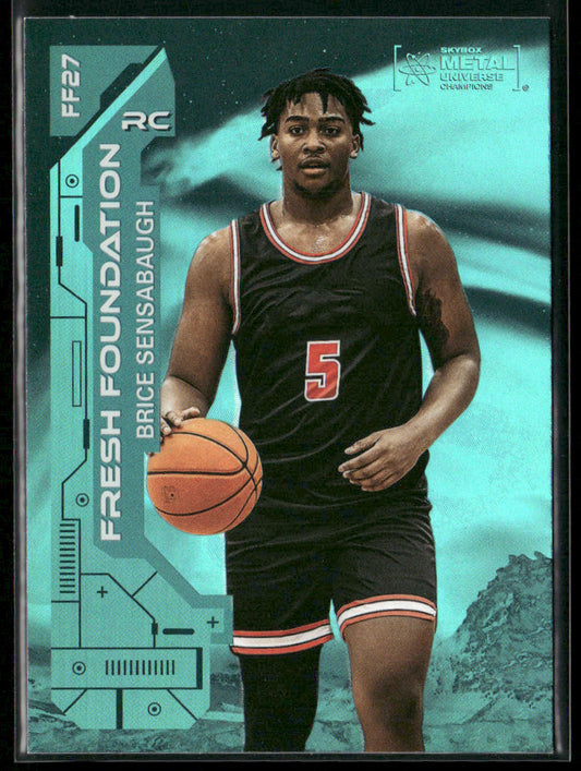 Brice Sensabaugh 2023 SkyBox Metal Universe Fresh Foundation Aqua #FF27