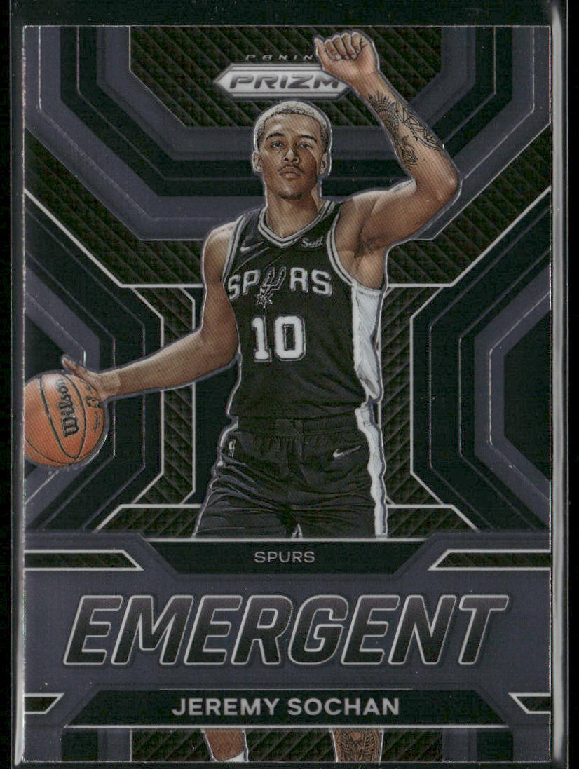 Jeremy Sochan 2022-23 Panini Prizm Emergent #7 San Antonio Spurs
