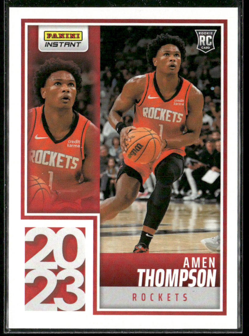 Amen Thompson 2023-24 Panini Instant NBA Year One #YO-4 Houston Rockets