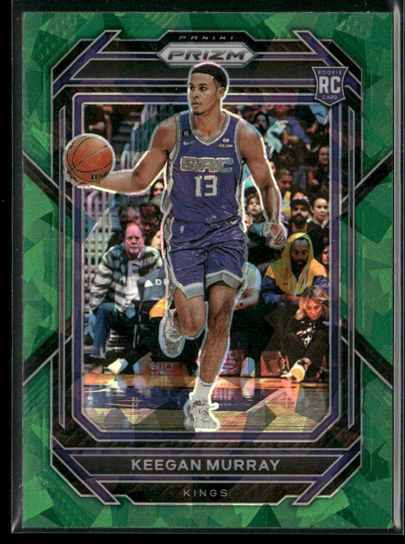 Keegan Murray 2022-23 Panini Prizm Prizms Green Ice #245 Sacramento Kings