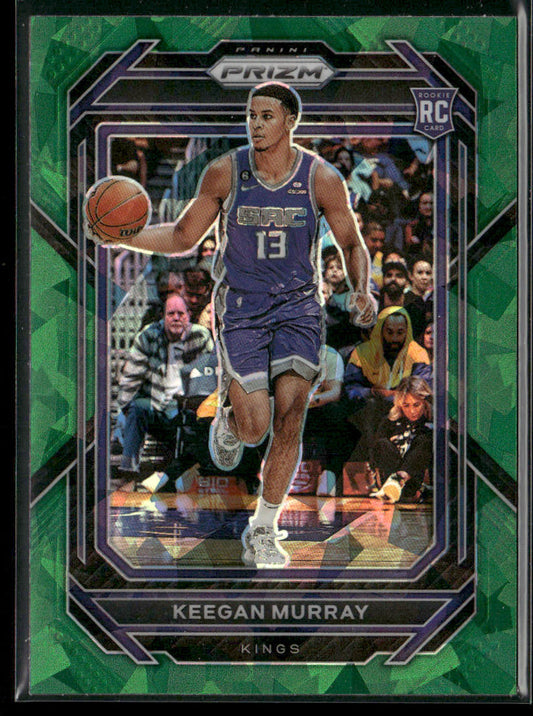Keegan Murray 2022-23 Panini Prizm Prizms Green Ice #245 Sacramento Kings