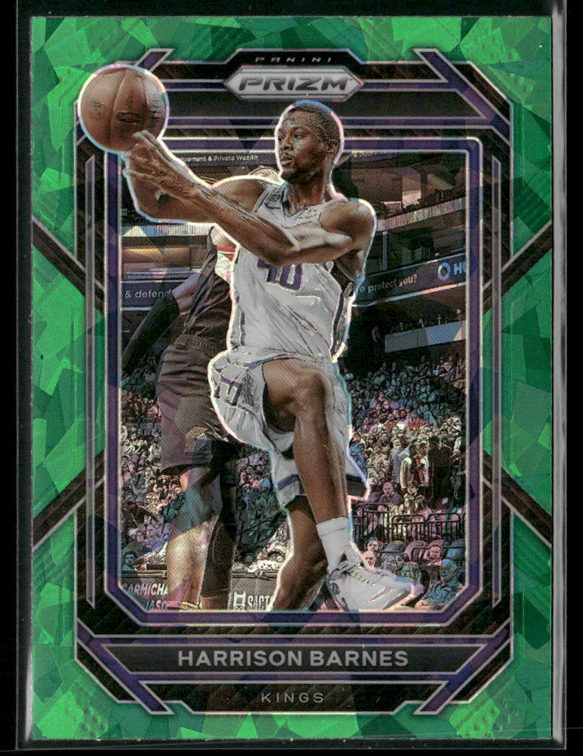 Harrison Barnes 2022-23 Panini Prizm Prizms Green Ice #131 Sacramento Kings