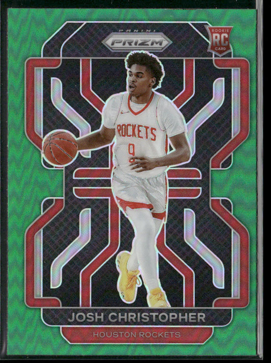 Josh Christopher 2021-22 Panini Prizm Green Wave #324 RC Houston Rockets